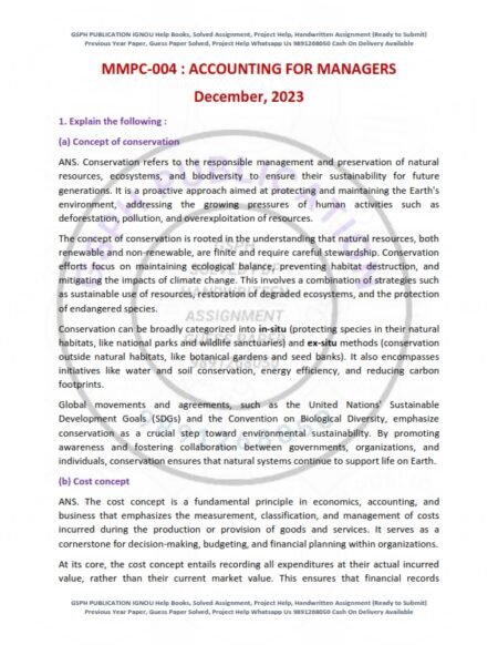 IGNOU MMPC-004 Previous Year Solved Question Paper English Medium (Dec-2023)