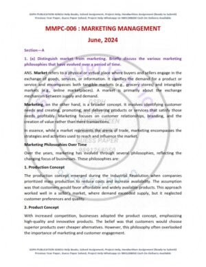 IGNOU MMPC-006 Previous Year Solved Question Paper English Medium (JUNE-2024)