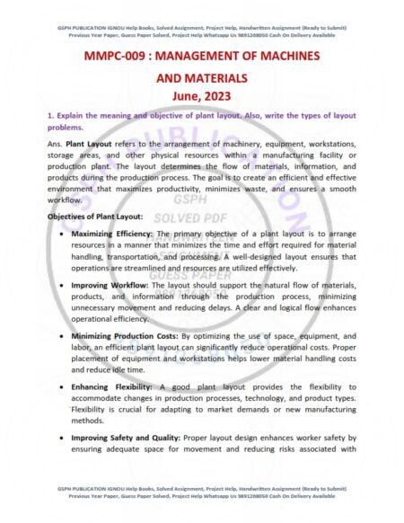 IGNOU MMPC-009 Previous Year Solved Question Paper English Medium (JUNE-2023)
