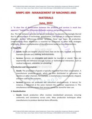 IGNOU MMPC-009 Previous Year Solved Question Paper English Medium (JUNE-2022)