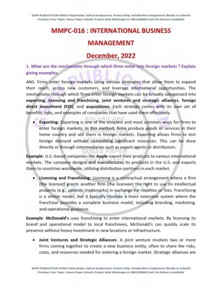IGNOU MMPC-016 Previous Year Solved Question Paper English Medium (DEC-2022)