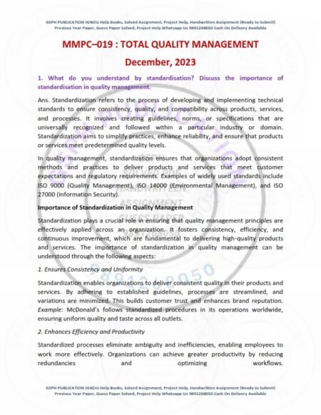 IGNOU MMPC-019 Previous Year Solved Question Paper English Medium (DEC-2023)