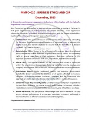 IGNOU MMPC-020 Previous Year Solved Question Paper English Medium (DEC-2023)