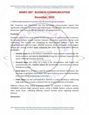 IGNOU MMPC-007 Previous Year Solved Question Paper English Medium (DEC-2022)