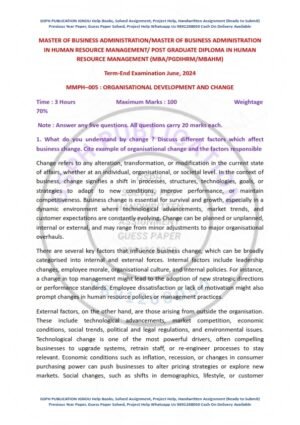 IGNOU MMPH-005 Previous Year Solved Question Paper English Medium (JUNE 2024)