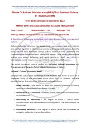 IGNOU MMPH-009 Previous Year Solved Question Paper English Medium (DEC-2023)