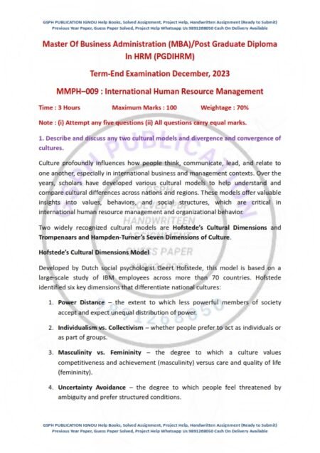 IGNOU MMPH-009 Previous Year Solved Question Paper English Medium (DEC-2023)