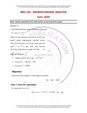 IGNOU MEC-101 Previous Year Solved Question Paper English Medium (JUNE 2024)