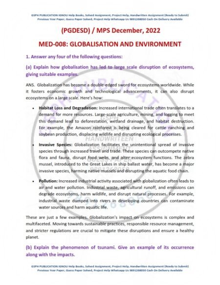 IGNOU MED-008 Previous Year Solved Question Paper English Medium (DEC 2022)