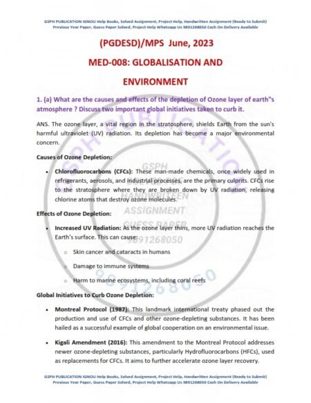 IGNOU MED-008 Previous Year Solved Question Paper English Medium (JUNE 2023)