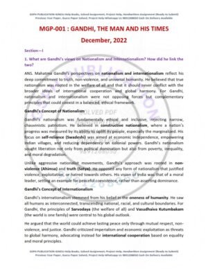 IGNOU MGP-001 Previous Year Solved Question Paper English Medium (DEC 2022)
