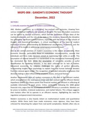 IGNOU MGPE-006 Previous Year Solved Question Paper English Medium (DEC 2022)