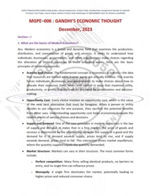 IGNOU MGPE-006 Previous Year Solved Question Paper English Medium (DEC 2023)