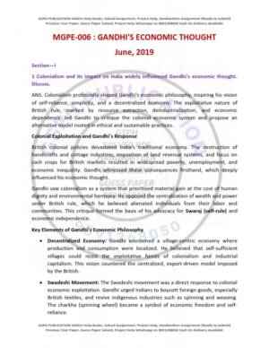 IGNOU MGPE-006 Previous Year Solved Question Paper English Medium (JUNE 2019)