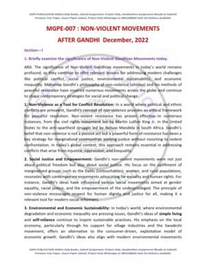 IGNOU MGPE-007 Previous Year Solved Question Paper English Medium (DEC 2022)