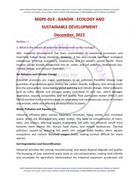 IGNOU MGPE-014 Previous Year Solved Question Paper English Medium (DEC 2022)