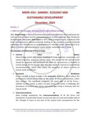 IGNOU MGPE-014 Previous Year Solved Question Paper English Medium (DEC 2023)