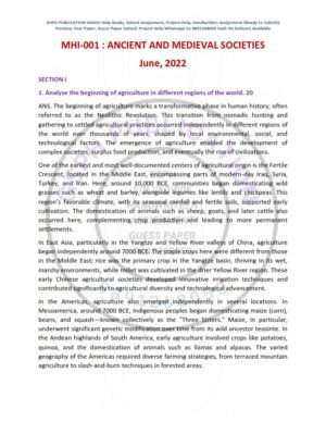 IGNOU MHI-01 Previous Year Solved Question Paper Hindi Medium (JUNE 2022)