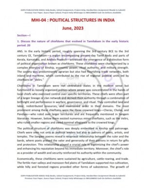 IGNOU MHI-04 Previous Year Solved Question Paper English Medium (JUNE 2023)