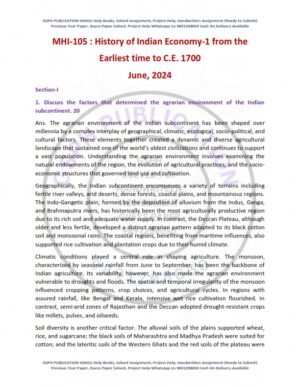 IGNOU MHI-105 Previous Year Solved Question Paper English Medium (JUNE 2024)