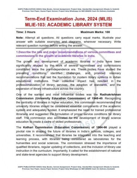 IGNOU MLIE-103 Previous Year Solved Question Paper English Medium (JUNE 2024)