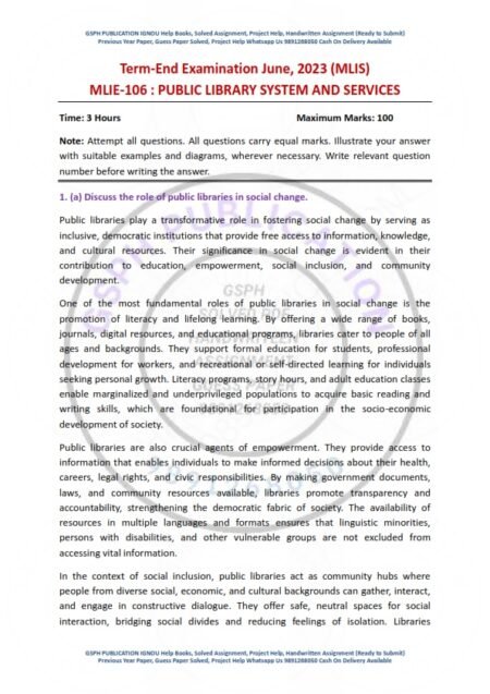 IGNOU MLIE-106 Previous Year Solved Question Paper English Medium (JUNE 2023)