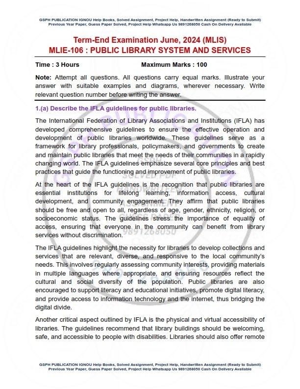 IGNOU MLIE-106 Previous Year Solved Question Paper English Medium (JUNE 2024)