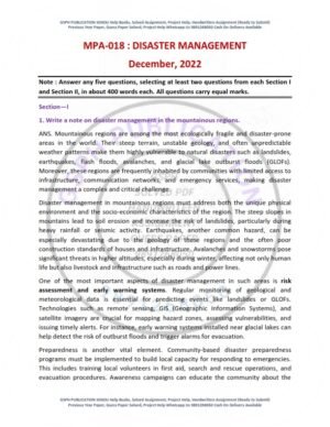 IGNOU MPA-018 Previous Year Solved Question Paper English Medium (DEC 2022)
