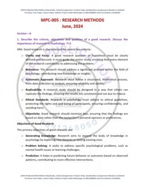 IGNOU MPC-05 Previous Year Solved Question Paper English Medium (June 2024)