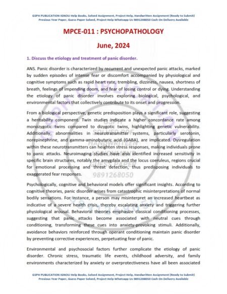 IGNOU MPCE-011 Previous Year Solved Question Paper English Medium (June 2024)