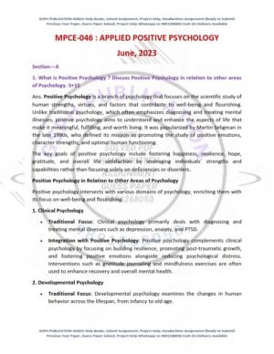 IGNOU MPCE-046 Previous Year Solved Question Paper English Medium (June 2023)