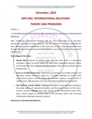 IGNOU MPS-02 Previous Year Solved Question Paper English Medium (DEC 2023)