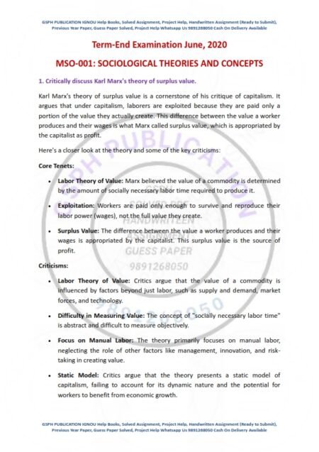 IGNOU MSO-001 Previous Year Solved Question Paper English Medium (JUNE 2020)