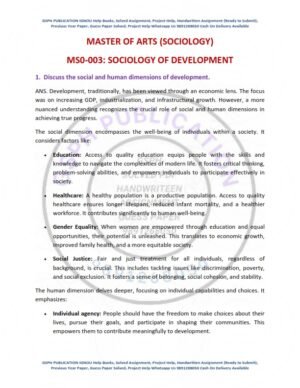 IGNOU MSO-003 Previous Year Solved Question Paper English Medium (JUNE 2020)