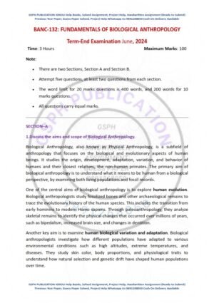 IGNOU BANC-132 Previous Year Solved Question Paper English Medium (JUNE 2024)