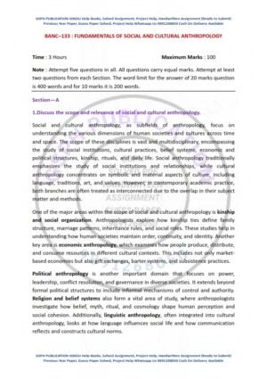 IGNOU BANC-133 Previous Year Solved Question Paper English Medium (JUNE 2024)