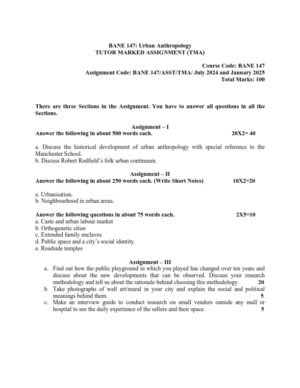 IGNOU BANE-147 Solved Assignment 2024-25 English Medium