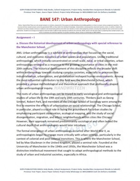 IGNOU BANE-147 Solved Assignment 2024-25 English Medium