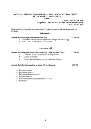 IGNOU BANM-161 Solved Assignment January 2025 English Medium