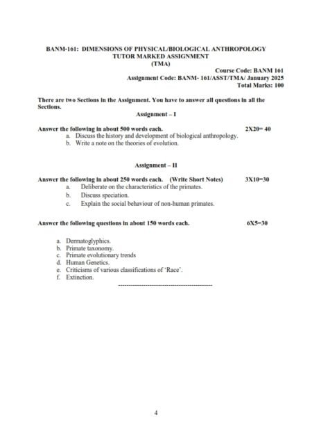 IGNOU BANM-161 Solved Assignment January 2025 English Medium