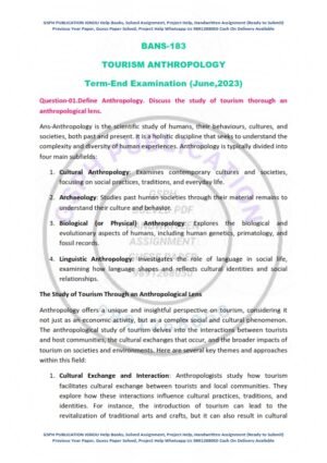 IGNOU BANS-183 Previous Year Solved Question Paper English Medium (JUNE 2023)