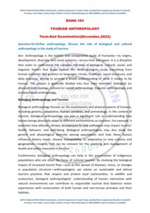 IGNOU BANS-183 Previous Year Solved Question Paper English Medium (DEC 2022)