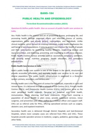 IGNOU BANS-184 Previous Year Solved Question Paper English Medium (DEC 2023)