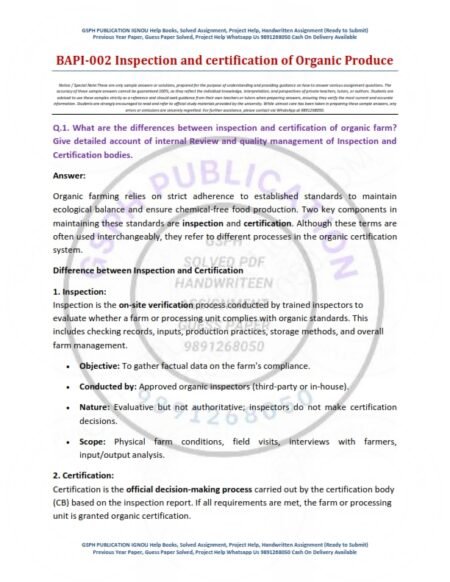 IGNOU BAPI-002 Solved Assignment January & July 2025 English Medium