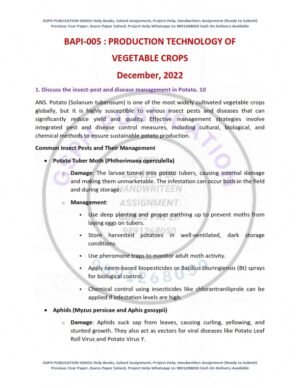 IGNOU BAPI-05 Previous Year Solved Question Paper English Medium (DEC 2022)