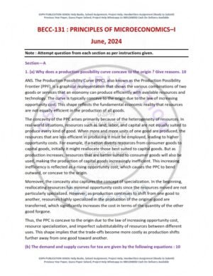 IGNOU BECC-131 Previous Year Solved Question Paper English Medium (JUNE 2024)