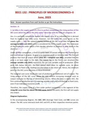 IGNOU BECC-132 Previous Year Solved Question Paper English Medium (JUNE 2023)