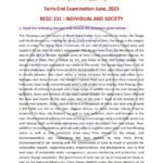IGNOU BEGC-131 Previous Year Solved Question Paper English Medium (JUNE 2023)