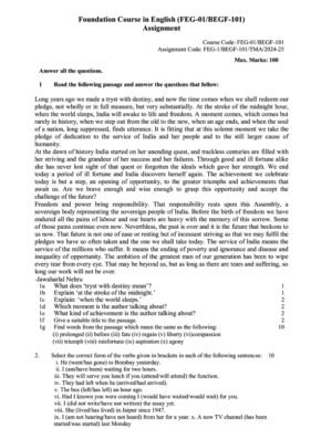 IGNOU BEGF-101 Solved Assignment 2024-25 English Medium