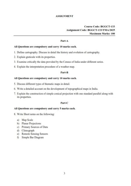 IGNOU BGGCT-133 Solved Assignment 2025 English Medium